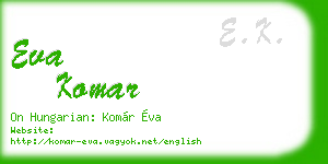 eva komar business card
